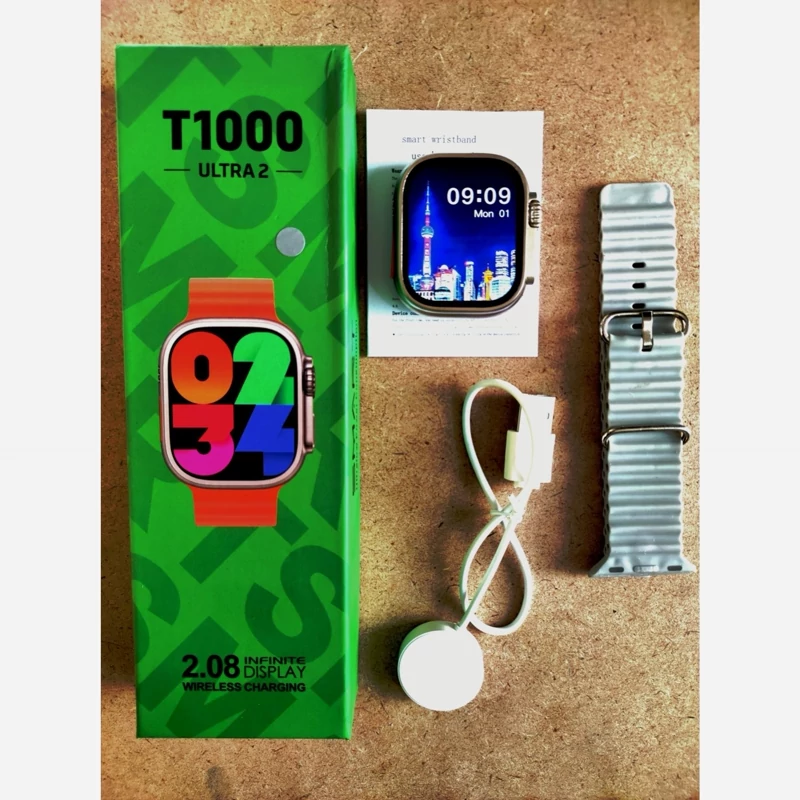 ساعت هوشمند T1000 ultra2 اورجینال پشت پیچ رنگ مشکی