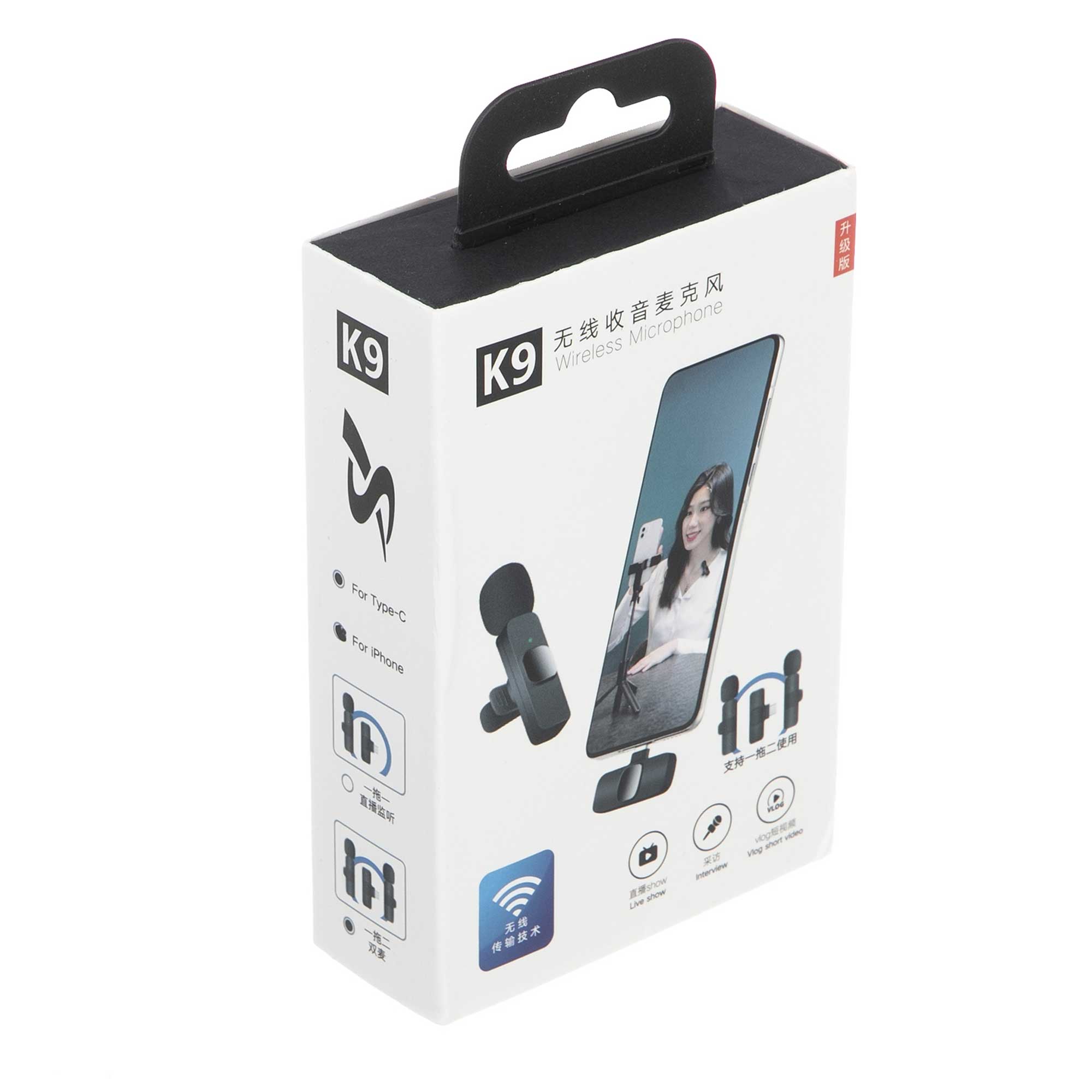 میکروفون یقه ای مدل K9 دو میکروفون